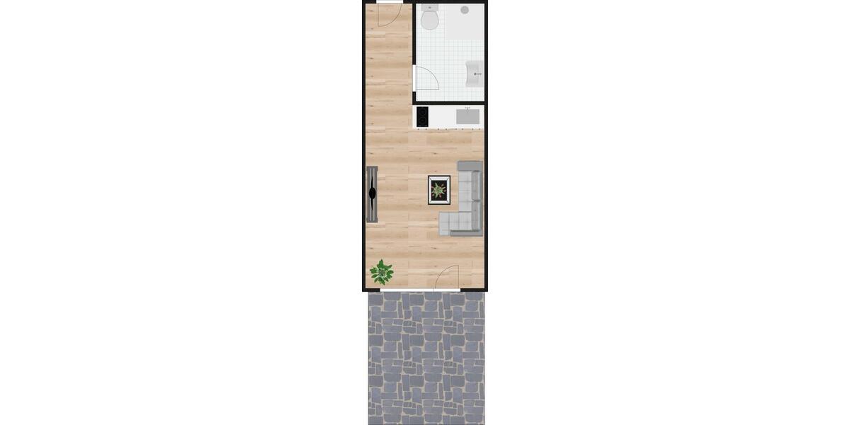 Terrassenwohnung Passau Auerbach - 1 Zimmer, 21 m&sup2;, 280&euro; | Angebot:25860125