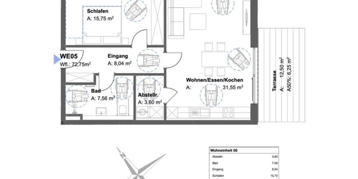 Terrassenwohnung Bad Griesbach im Rottal - 2 Zimmer, 73 m&sup2;, 860&euro; | Angebot:23623598