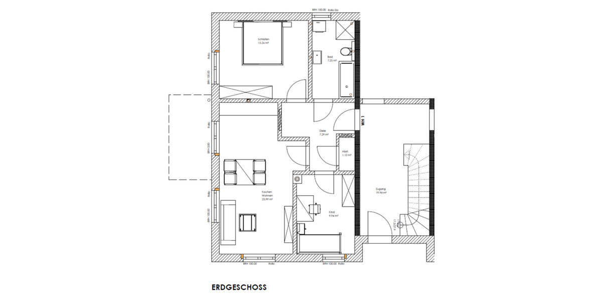 Erdgeschoßwohnung Außernzell - 4 Zimmer, 75 m&sup2;, 850&euro; | Angebot:24582490
