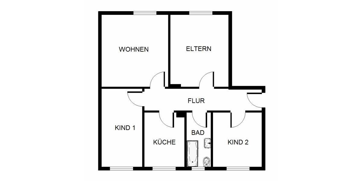 Etagenwohnung Passau Mühltal - 4 Zimmer, 70 m&sup2;, 723&euro; | Angebot:25425510