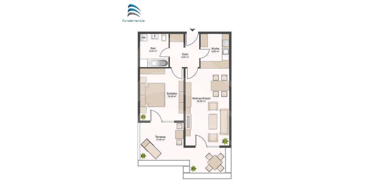 Etagenwohnung Passau Haidenhof-Süd - 2 Zimmer, 66 m&sup2;, 175.000&euro; | Angebot:25668424