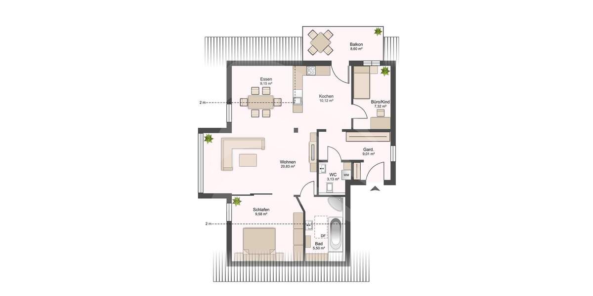 Etagenwohnung Passau Grubweg - 2 Zimmer, 80 m&sup2;, 425.000&euro; | Angebot:25668420