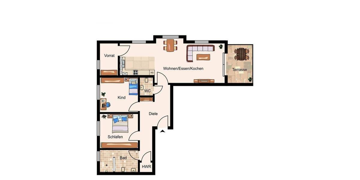 Etagenwohnung Neuhaus a. Inn Neuhaus - 3 Zimmer, 103 m&sup2;, 388.000&euro; | Angebot:25743468