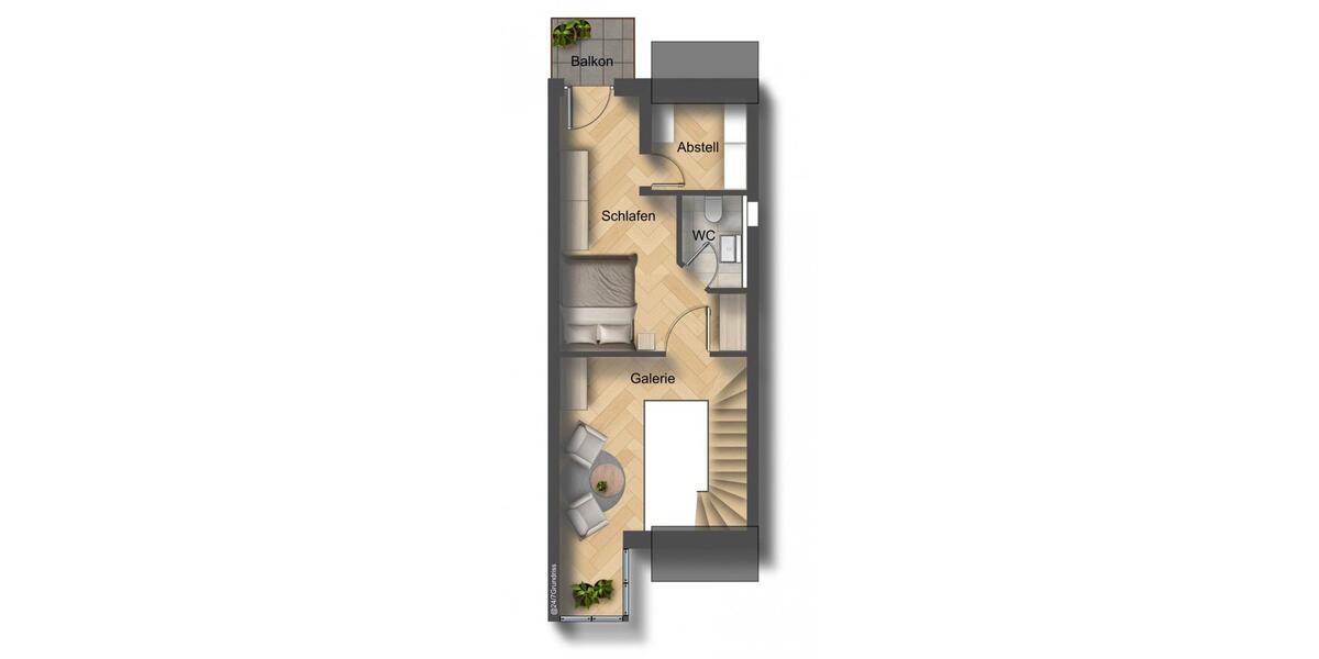 Maisonettenwohnung Bad Griesbach im Rottal - 2 Zimmer, 57 m&sup2;, 590&euro; | Angebot:25959706