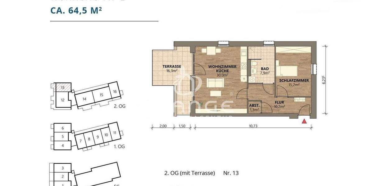 Etagenwohnung Pocking Hartkirchen - 2 Zimmer, 71 m&sup2;, 297.407&euro; | Angebot:25670736