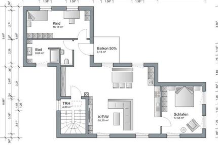 Wohnung Bad Birnbach Asenham - 3 Zimmer, 102 m&sup2;, 950&euro; | Angebot:25104518