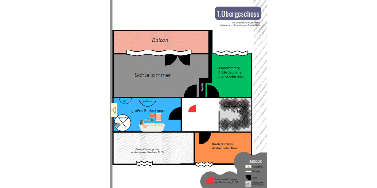 Reihenhaus Passau Auerbach - 6 Zimmer, 140 m&sup2;, 1.300&euro; | Angebot:25025244