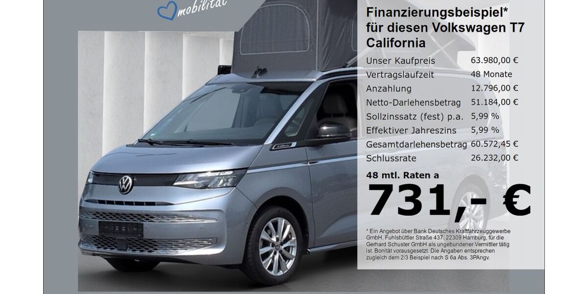 VW T7 California 28.858 km 63.480 &euro; Ruhstorf 94099