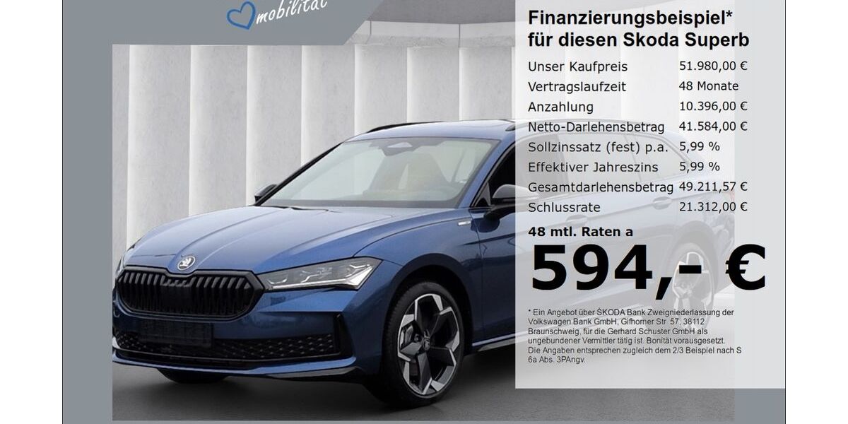 Skoda Superb 3.500 km 51.980 &euro; Ruhstorf 94099