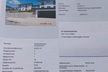 Haus Windorf - 4 Zimmer, 135 m&sup2;, 1.500&euro; | Angebot:27615606