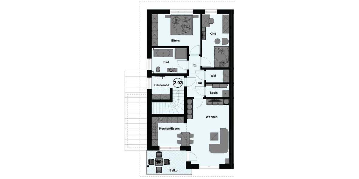 Etagenwohnung Passau Heining - 3 Zimmer, 95 m&sup2;, 443.000&euro; | Angebot:25708702