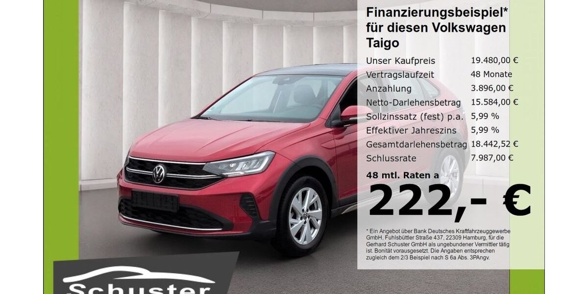 VW Taigo 27.577 km 19.480 &euro; Ruhstorf 94099