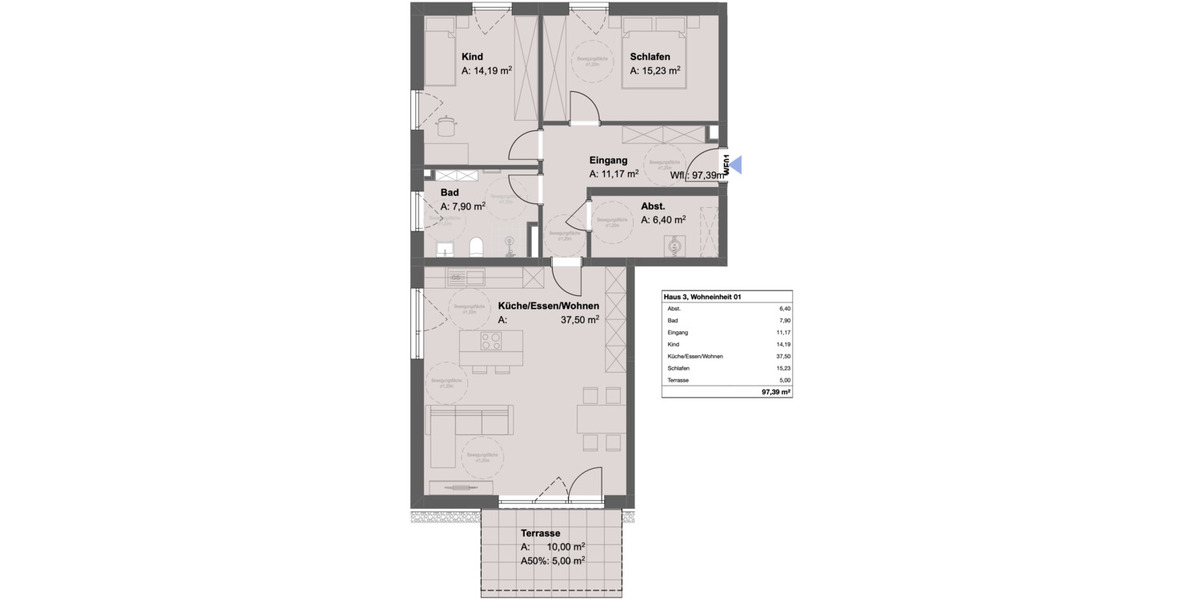 Etagenwohnung Bad Griesbach i.Rottal Griesbach - 3 Zimmer, 103 m&sup2;, 1.100&euro; | Angebot:25676317