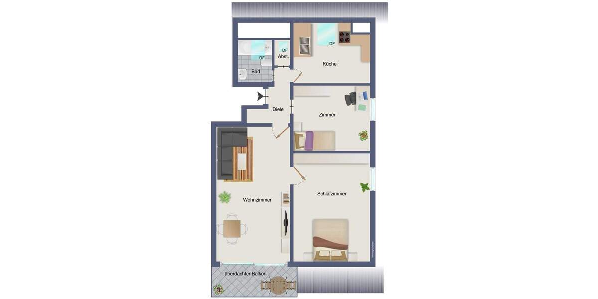 Etagenwohnung Kirchham - 3 Zimmer, 70 m&sup2;, 111.000&euro; | Angebot:25708681