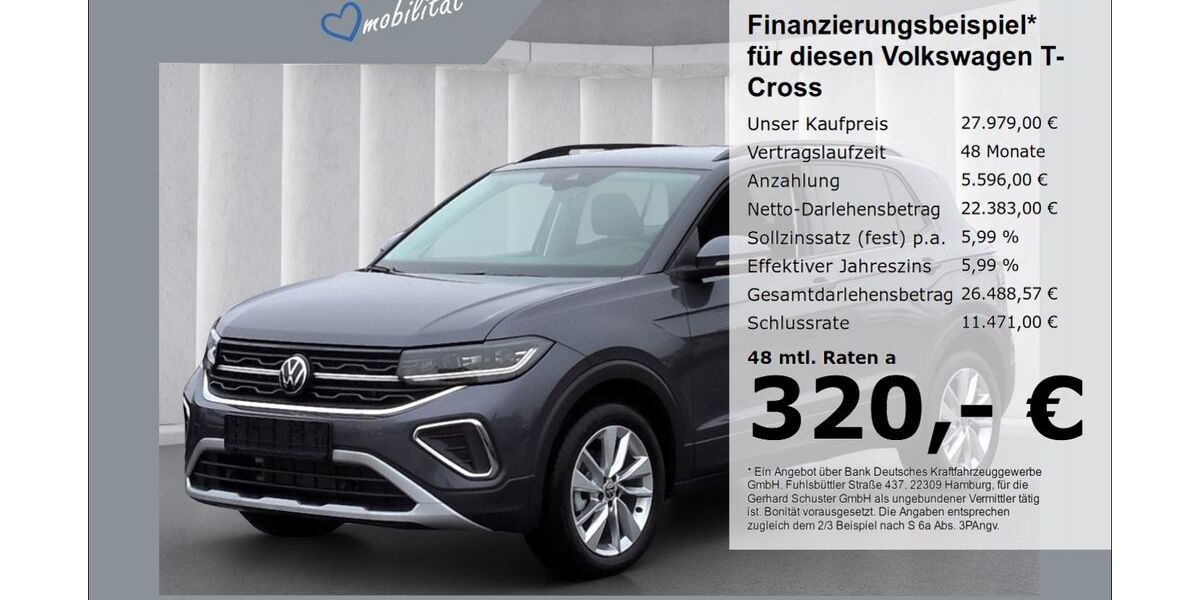 VW T-Cross 1.211 km 27.979 &euro; Ruhstorf 94099