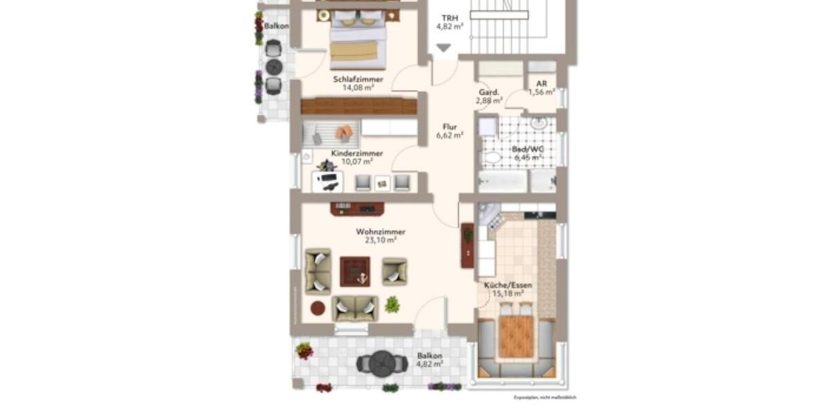 Etagenwohnung Rotthalmünster - 3 Zimmer, 81 m&sup2;, 690&euro; | Angebot:25022794