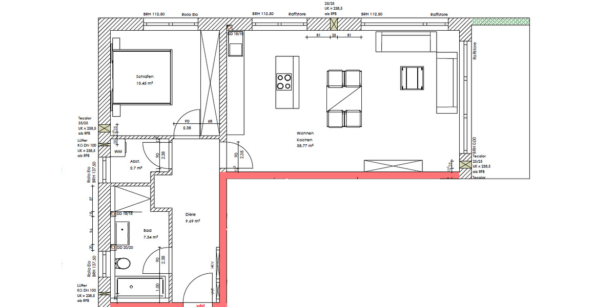Etagenwohnung Passau Maierhof - 2 Zimmer, 77 m&sup2;, 1.050&euro; | Angebot:25378298