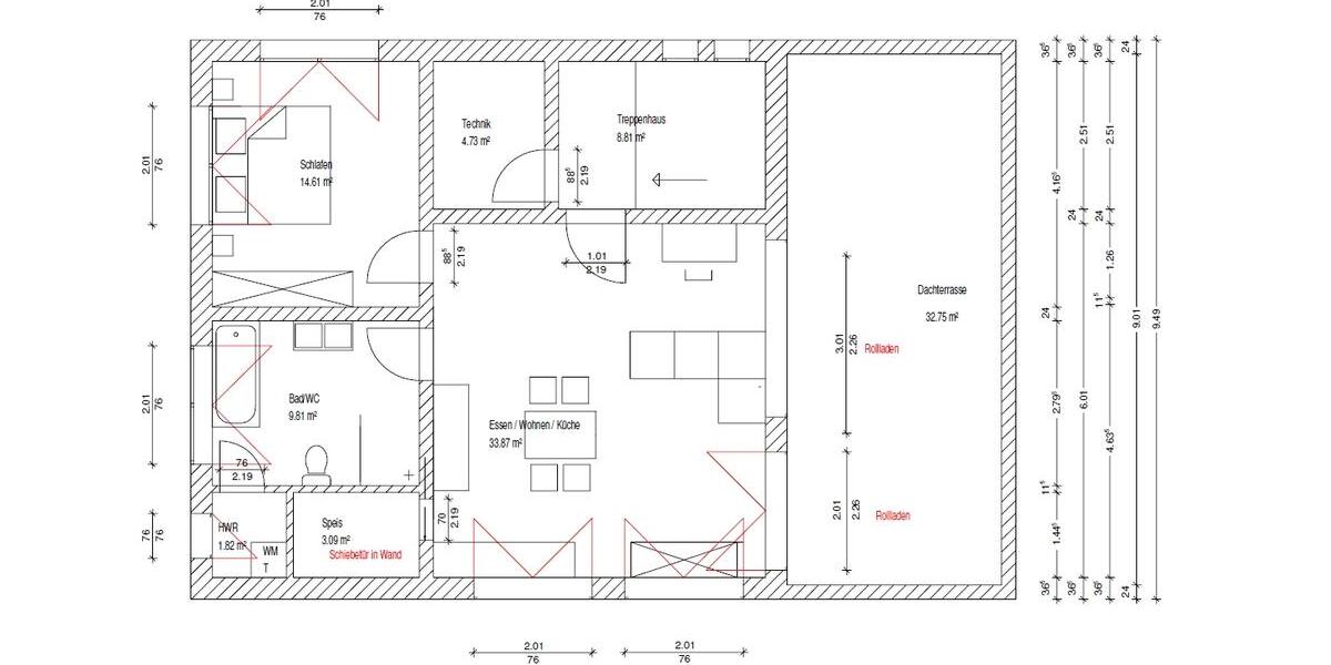 Etagenwohnung Passau Mühltal - 2 Zimmer, 80 m&sup2;, 990&euro; | Angebot:25146624