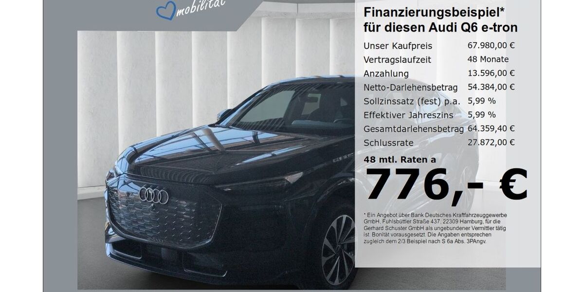 Audi Q6 e-tron 2.200 km 67.980 &euro; Ruhstorf 94099