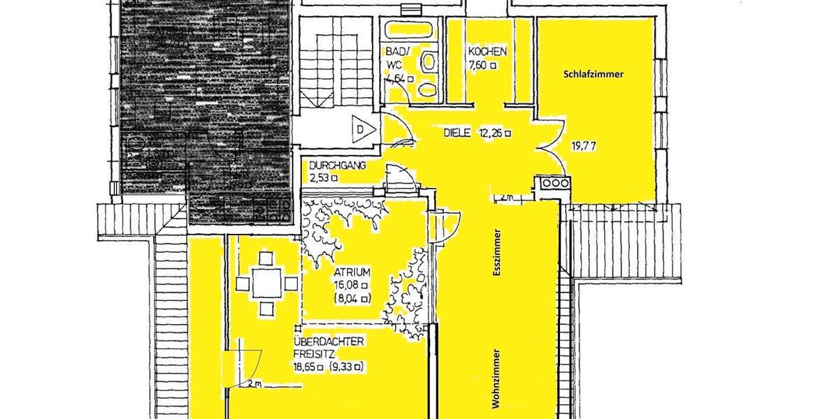 Dachgeschoßwohnung Passau Auerbach - 2 Zimmer, 75 m&sup2;, 339.000&euro; | Angebot:25310601