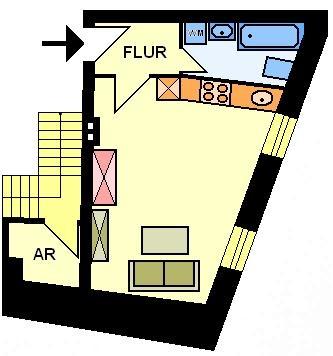Etagenwohnung Passau Mühltal - 1 Zimmer, 30 m&sup2;, 400&euro; | Angebot:25901995