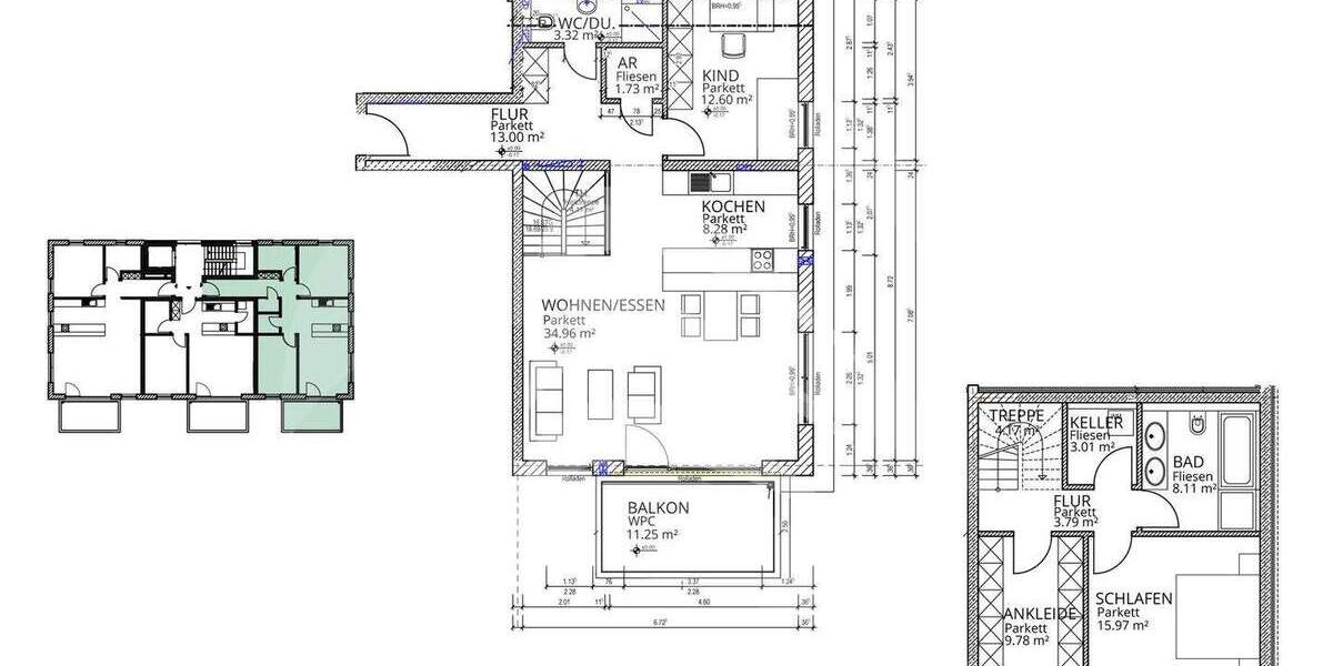 Etagenwohnung Waldkirchen Rohrwies - 4 Zimmer, 117 m&sup2;, 950&euro; | Angebot:25674877