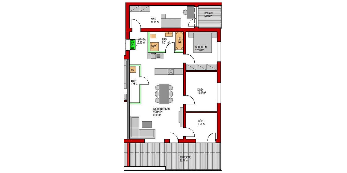 Einfamilienhaus Neukirchen vorm Wald - 5.5 Zimmer, 115 m&sup2;, 415.700&euro; | Angebot:26071667