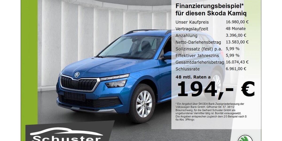 Skoda Kamiq 59.608 km 16.979 &euro; Ruhstorf 94099