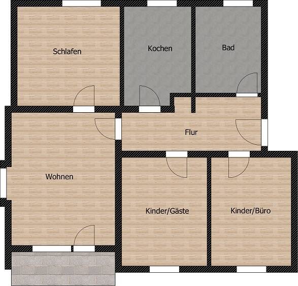 Etagenwohnung Passau / Grubweg Grubweg - 4 Zimmer, 85 m&sup2;, 935&euro; | Angebot:26644583