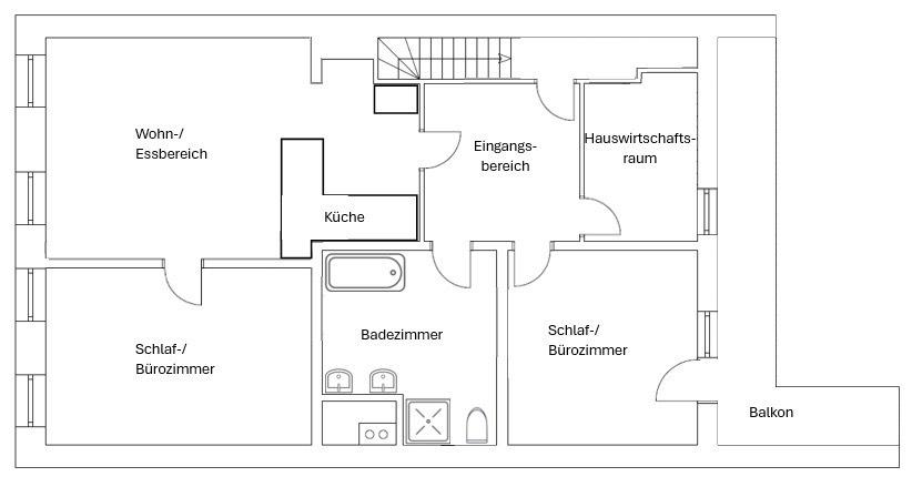 Etagenwohnung Vilshofen an der Donau - 3 Zimmer, 115 m&sup2;, 1.200&euro; | Angebot:25052254