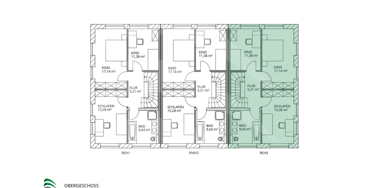Reihenendhaus Büchlberg Denkhof - 4 Zimmer, 121 m&sup2;, 499.900&euro; | Angebot:25730942
