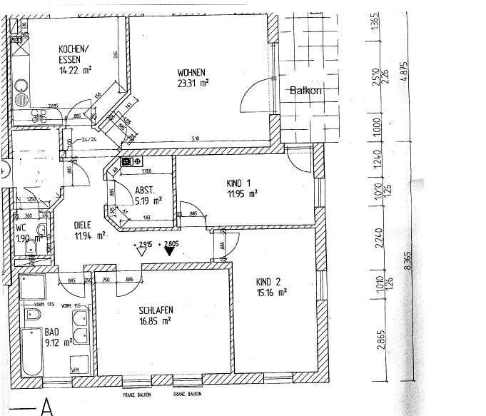 Etagenwohnung Salzweg - 4 Zimmer, 114 m&sup2;, 912&euro; | Angebot:27666546