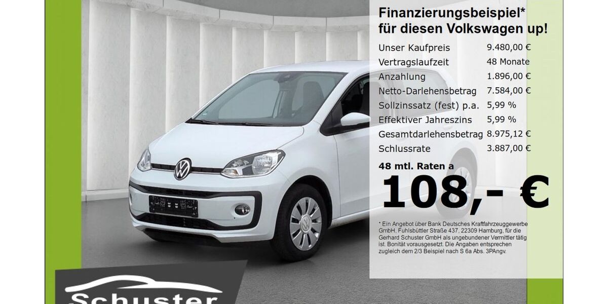 VW up! 86.251 km 9.480 &euro; Ruhstorf 94099