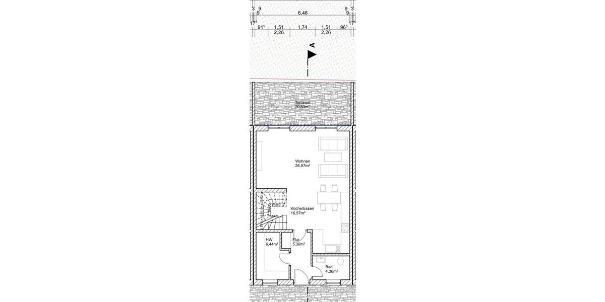 Reihenhaus Hofkirchen - 4 Zimmer, 124 m&sup2;, 1.350&euro; | Angebot:26614456