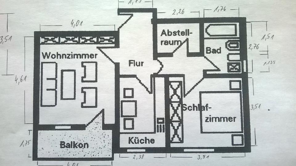 Etagenwohnung Bad Griesbach im Rottal - 2.5 Zimmer, 57 m&sup2;, 135.900&euro; | Angebot:27232109