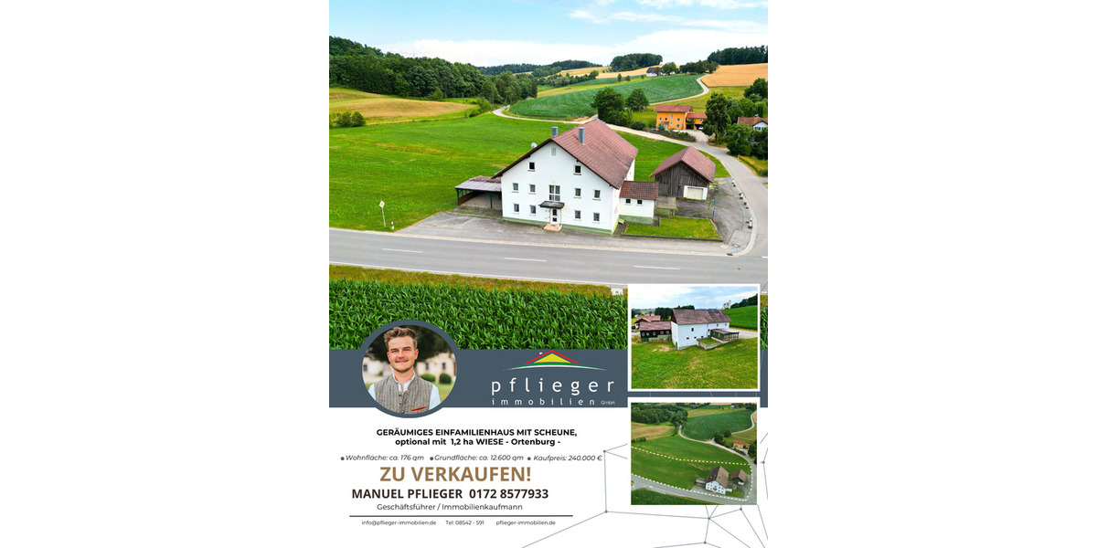 Bauernhaus, Landhaus Ortenburg Röhrn - 5 Zimmer, 176 m&sup2;, 240.000&euro; | Angebot:25850451