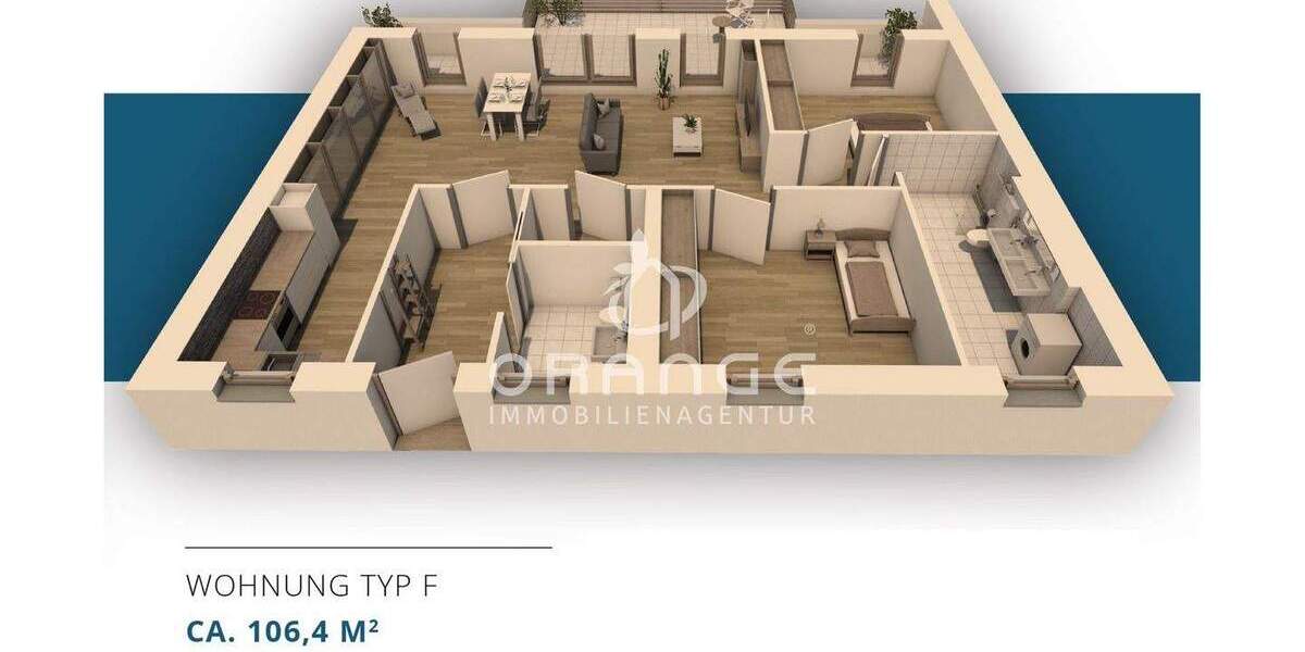 Etagenwohnung Pocking Hartkirchen - 2 Zimmer, 71 m&sup2;, 297.407&euro; | Angebot:25670736