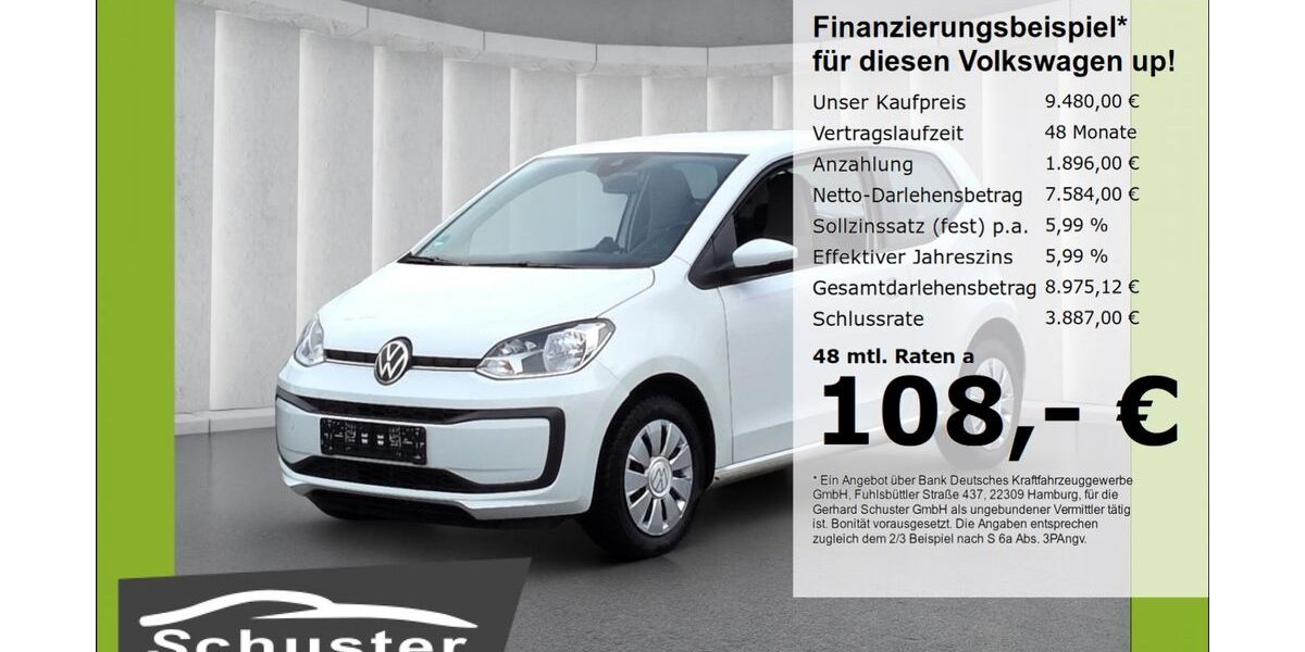 VW up! 79.760 km 9.480 &euro; Ruhstorf 94099