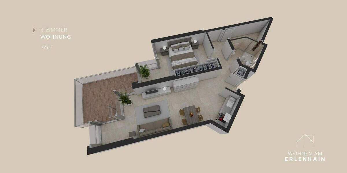 Terrassenwohnung Waldkirchen Saußmühle - 2 Zimmer, 77 m&sup2;, 234.530&euro; | Angebot:25736896