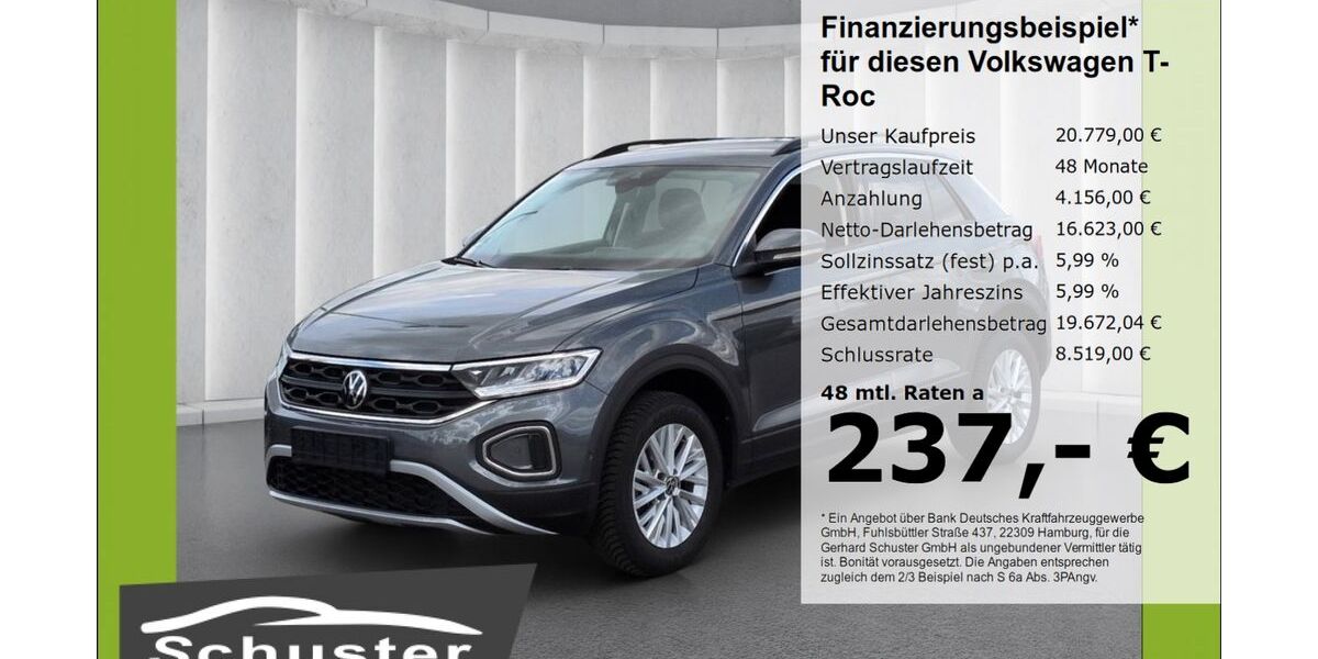 VW T-Roc 13.101 km 20.779 &euro; Ruhstorf 94099