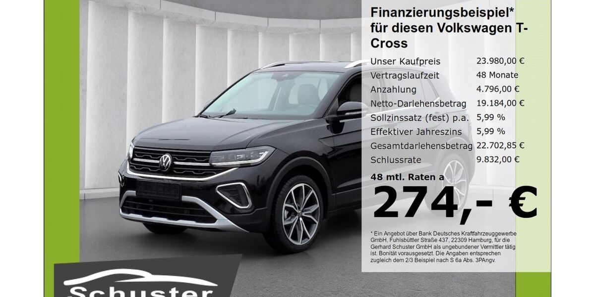 VW T-Cross 26.404 km 23.980 &euro; Ruhstorf 94099