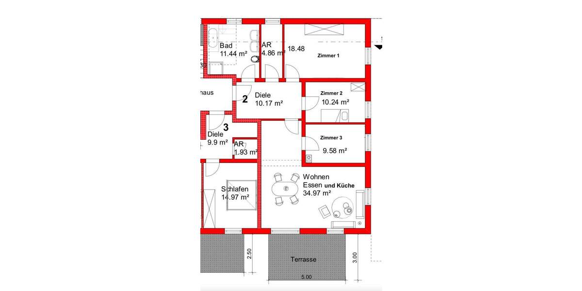 Zimmer Passau Haidenhof-Nord - 3 Zimmer, 108 m&sup2;, 995&euro; | Angebot:25736719
