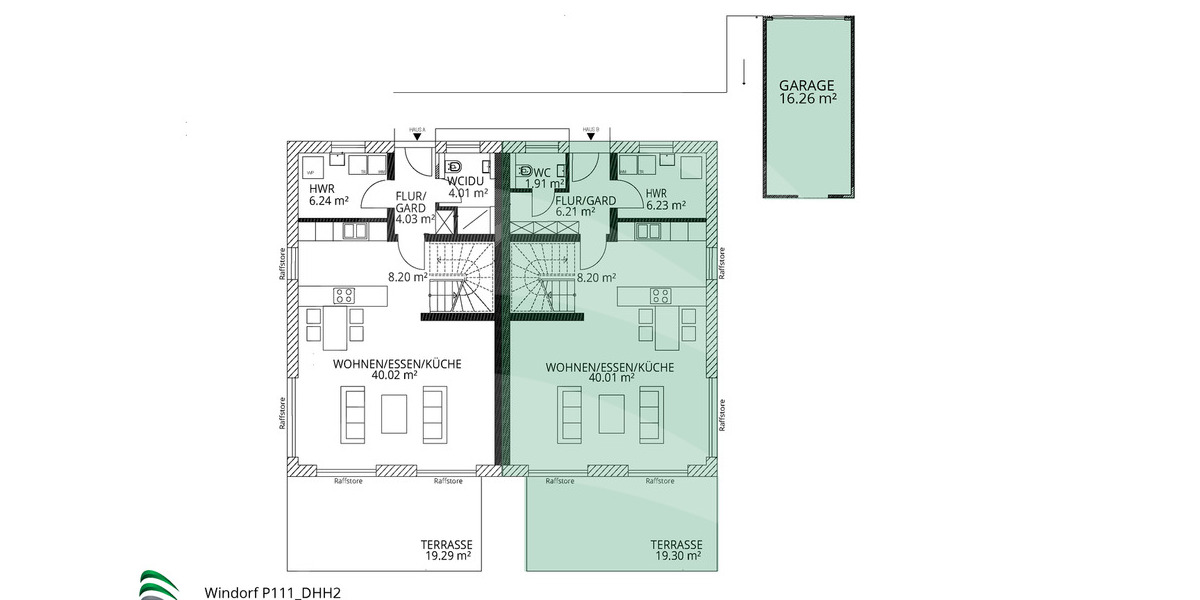 Doppelhaushälfte Windorf - 4 Zimmer, 121 m&sup2;, 499.900&euro; | Angebot:25730951