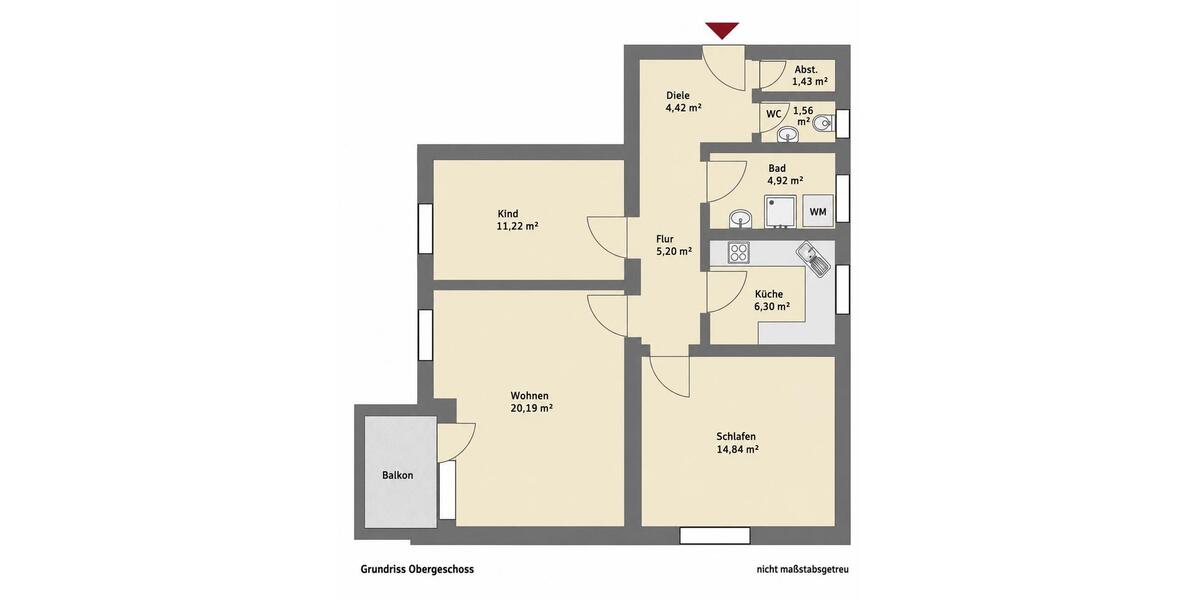 Etagenwohnung Passau Maierhof - 3 Zimmer, 70 m&sup2;, 199.000&euro; | Angebot:27226205