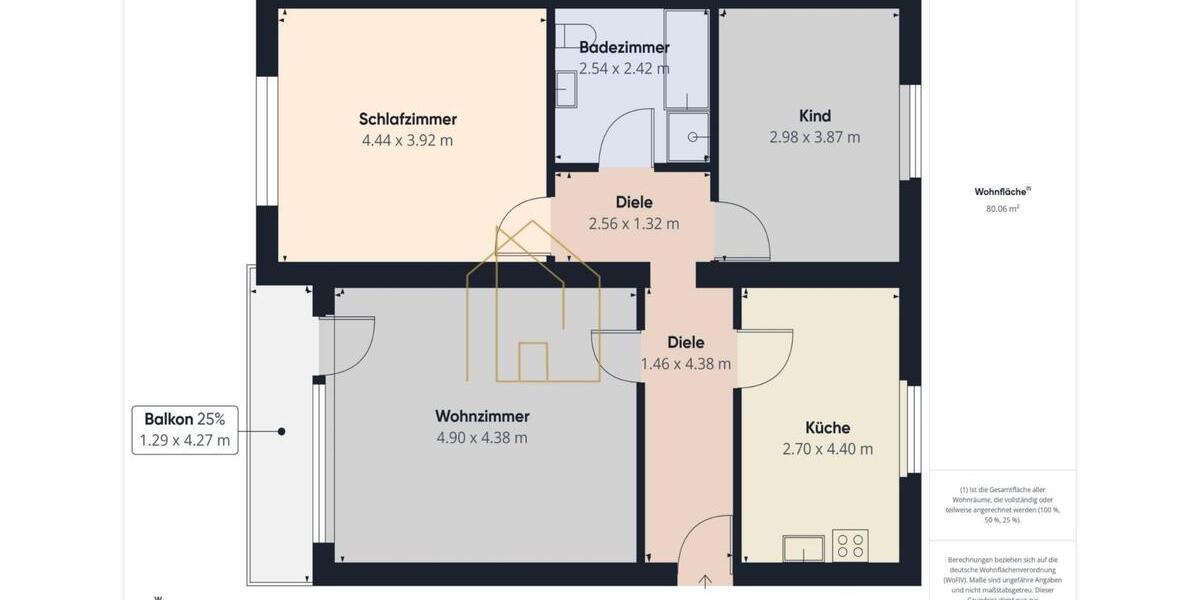 Etagenwohnung Aldersbach - 3 Zimmer, 80 m&sup2;, 500&euro; | Angebot:25639807