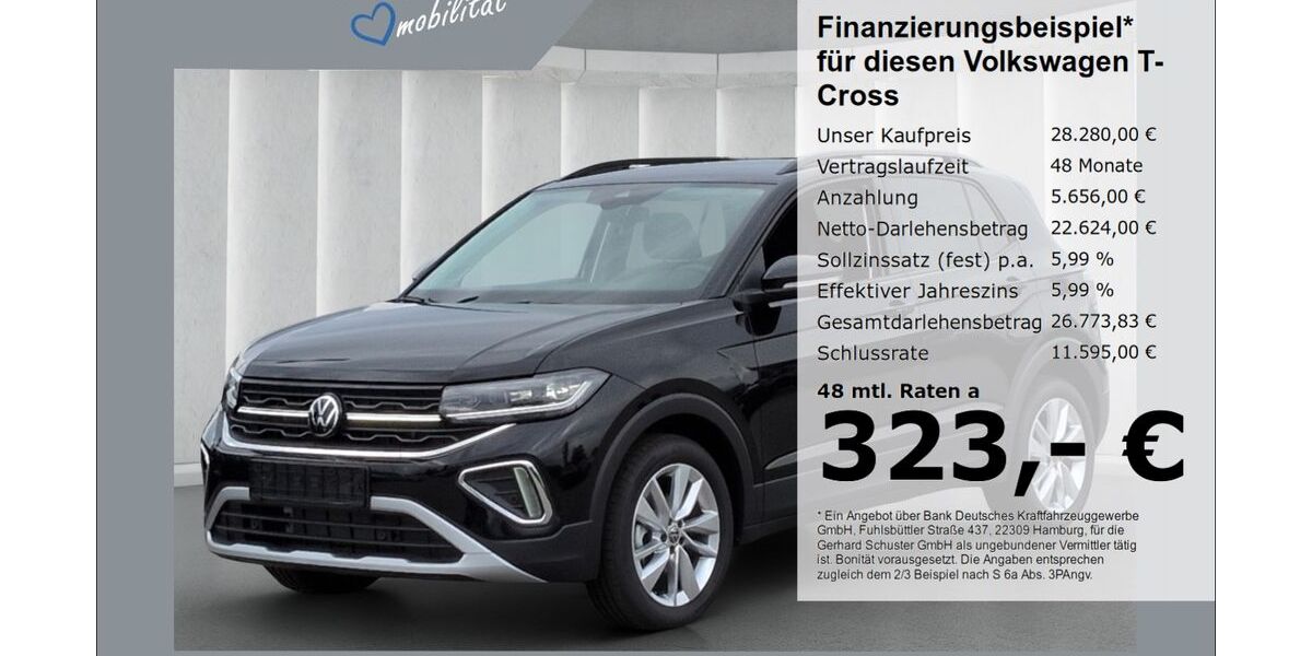 VW T-Cross 1.023 km 28.280 &euro; Ruhstorf 94099