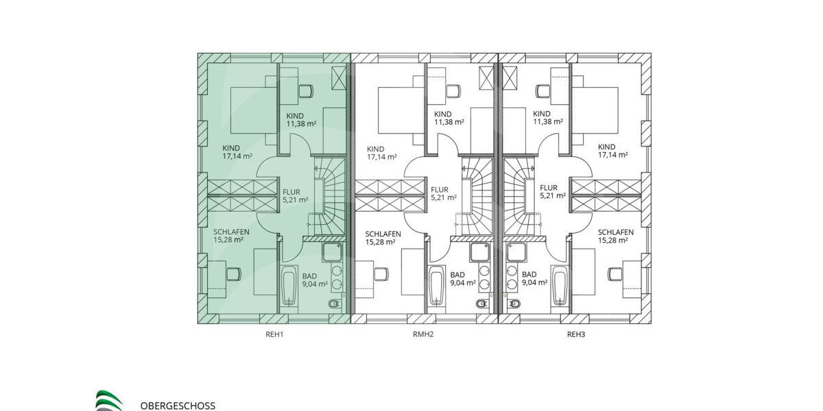 Reihenendhaus Büchlberg Denkhof - 4 Zimmer, 121 m&sup2;, 509.900&euro; | Angebot:25771000