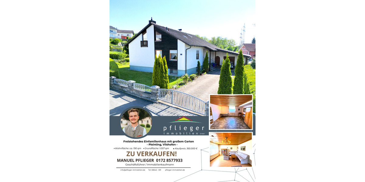 Einfamilienhaus Vilshofen an der Donau Pleinting - 7 Zimmer, 190 m&sup2;, 365.000&euro; | Angebot:25776341
