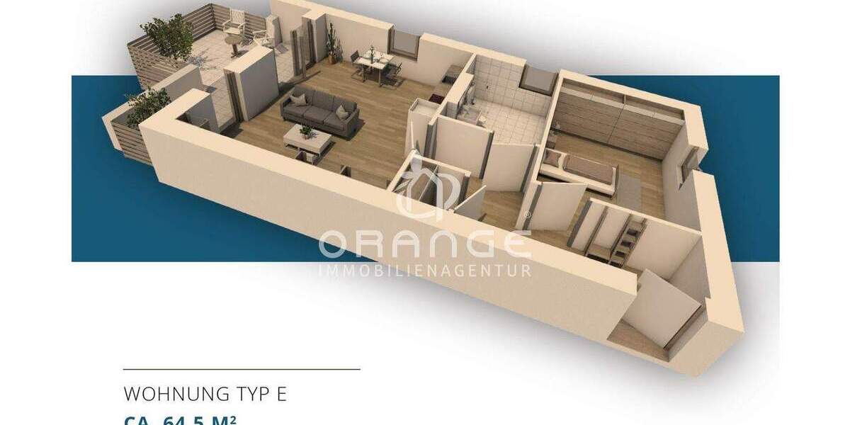 Etagenwohnung Pocking Hartkirchen - 2 Zimmer, 71 m&sup2;, 297.407&euro; | Angebot:25670736