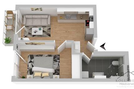 Wohnung Untergriesbach - 2 Zimmer, 40 m&sup2;, 495&euro; | Angebot:26688955